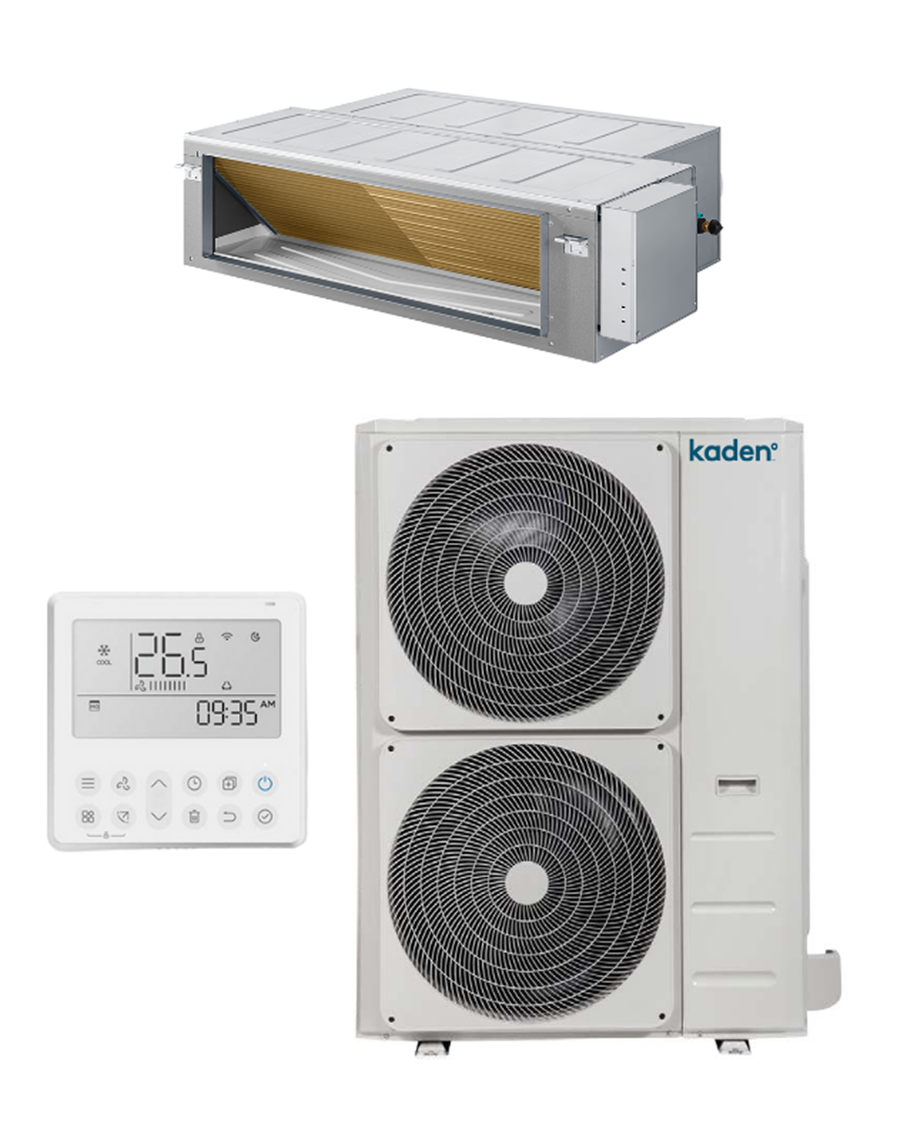 Kaden ducted install with return-air duct work